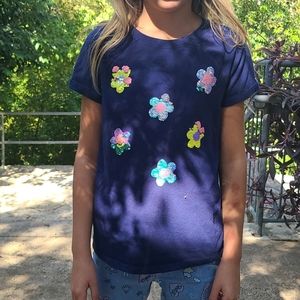 Cat & Jack Reversible Sequin Flower Graphic T